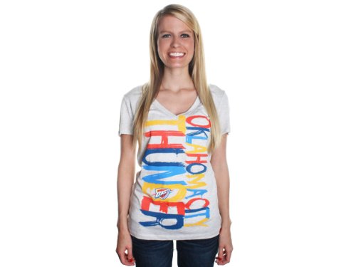 Sportiqe Oklahoma City Thunder Abyss Canvas White XL Womens T-Shirt