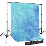 [53611] Pro 9' x 12' Mottled Light Blue Background with Support System and Carry Bag and 2 Clamps--Steve Kaeser since 1989