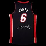 Lebron James Autographed Miami Heat Authentic Addidas Black/Away Jersey