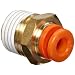 SMC KQ2H Push-to-Connect Tube Fitting, Adapter, Brass Body, Tube OD x NPT Male, With Sealant, Inch