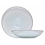 Clear Recycled Art Glass Bowl 20D 4.75H by Traders and Company