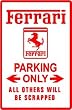 FERRARI PARKING sign * street sports import