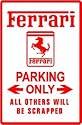 FERRARI PARKING sign * street sports import