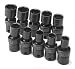 SK Hand Tools 33351 10-Piece 3/8-Inch Drive 6 Point Swivel Metric High Visibility Impact Socket Set