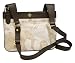 Hunting World Serengeti Ivory Fabric and Brown Leather Flat Shoulder Bag 3586IV
