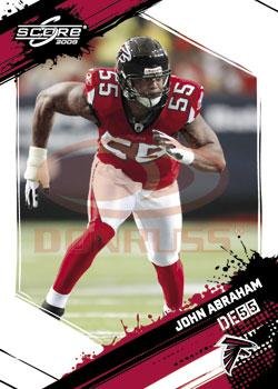 2009 Score #14 John Abraham - Atlanta Falcons (Football Cards)