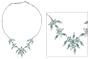 Chrysoprase necklace, 'Forest' 2" W 16" L