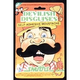 Handle Bar Mustache Black Costume Accessory
