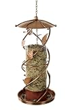 Bird Feeder with Copper Finish Leaves