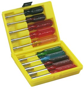 Xcelite HS618 10-Piece Inch Sizes Nut Driver Kit