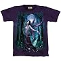 Purple Fairy in Moonlight T-shirt TEENS and WOMENS Short Sleeved Cotton Shirt