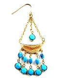 Turquoise Goddess Chandelier Tribal Earrings