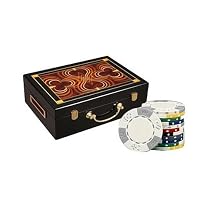 Triple Crown Poker Chip Set, 500 11.5 gram Clay Composite Chips w/Elegant Lacquer Finish Wood Case