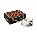 Triple Crown Poker Chip Set, 500 11.5 gram Clay Composite Chips w/Elegant Lacquer Finish Wood Case