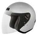 Fuel Open-Face Helmet with Shield - Silver