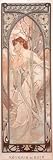 (12x36) Alphonse Mucha (Reverie du Soir, Evening) Art Poster Print