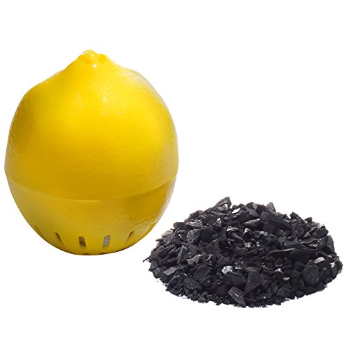 Top Refrigerator Air Filter Purifier Odor Eliminator + Deodorizer Lemon By ZooBamboo (2 Pack) | Remove Unwanted Smell in the Kitchen | Prevent + Absorb Mold Mildew + Bacteria | Lasts up to Two Years!!