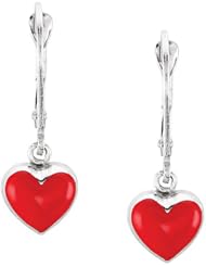 Baby GirlS Heart Pattern Earrings in Sterling Silver - Lever Back - Nice