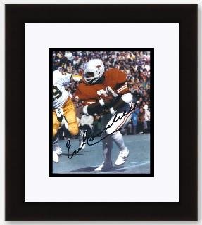 Earl Campbell Autographed Texas Longhorns 8x10 Photo - 1977 Heisman Trophy Winner - Custom Framed