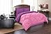Elegant Comfort Elegance Linen Super Soft Goose Down 3pc Reversible Alternative Comforter, Queen, Pink/Purple