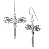 Sterling Silver Turquoise Dragonfly Earrings