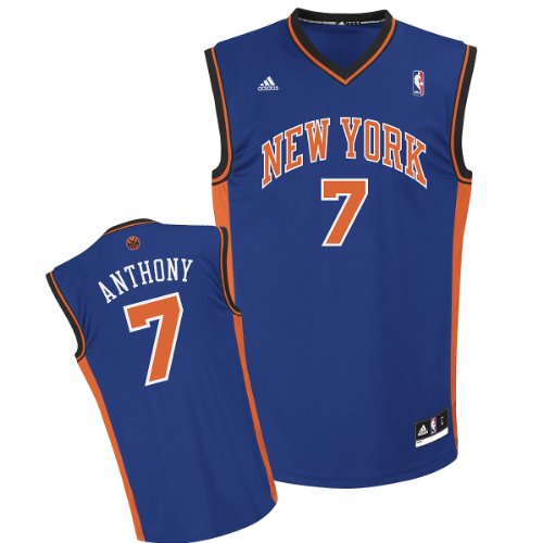 Adidas New York Knicks Carmelo Anthony Revolution 30 Replica Road Jersey Medium