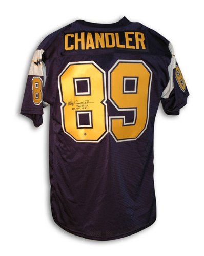 Wes Chandler Autographed/Hand Signed San Diego Chargers Throwback Jersey Inscribed ''Prowbowl 82 83