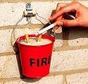 fire bucket ashtray - great xmas stocking filler for smokers or for use in the garden or a party