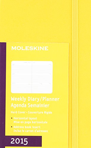 Moleskine 2015 Weekly Planner, Horizontal, 12 Month, Pocket, Orange Yellow, Hard Cover (3.5 x 5.5) (Moleskine Diaries)
