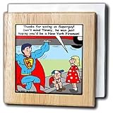 Rich Diesslins Funny General - Editorial Cartoons - 9-11 Tribute to Firefighters - Tile Napkin Holders