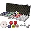 Premium Triple Crown Poker Chip Set w/6 Free Dealer Buttons (500 Clay Composite 11.5-gram Chips) (Ships in 24 hours)