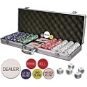 Premium Triple Crown Poker Chip Set w/6 Free Dealer Buttons (500 Clay Composite 11.5-gram Chips) (Ships in 24 hours)