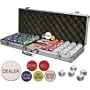 Premium Triple Crown Poker Chip Set w/6 Free Dealer Buttons (500 Clay Composite 11.5-gram Chips) (Ships in 24 hours)