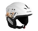 SKIHELM HDX SNOWBOARDHELM WEI&szlig; MIT BLUME KOPFUMFANG 54-56cm