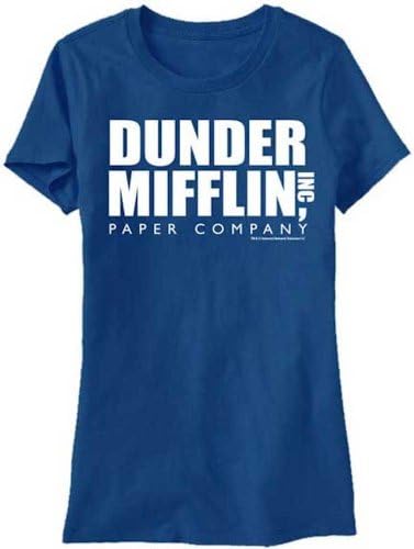 The Office Dunder Mifflin Paper Inc Women's Royal Blue T-shirt XL
