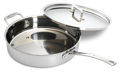 Gourmet Standard Proffesional Series Stainless Tri-Ply 12 Inch Saute Pan with Lid - AS11115