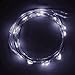 KW-Light Micro LED 20 Cold White Color Lights Battery Operated on 7ft Long Silver Color Ultra Thin String Wire