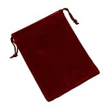 Velvet Bag with draw string, Burgundy