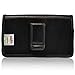 Turtleback Holster Compatible with Google Pixel 6 and Apple iPhone 6S Plus, 6 Plus Black Belt Case Leather Pouch with Executive Belt Clip Horizontal