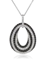 Sterling Silver Gemstone with Created White Sapphire Pendant Necklace, 18"
