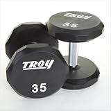 Troy Barbell 650 lbs 12-Sided Urethane Encased Dumbbell