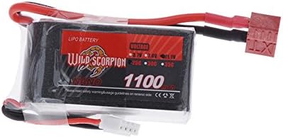 HobbyBuying - Wild Scorpion 11.1V 1100mAh 25C MAX 35C 3S T Plug Li-po Battery for RC Car Airplane Blade CP Helicopter Part