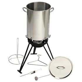 Outdoor Gourmet 30 Quart Professional Outdoor Cooking Set, Stainless Steel