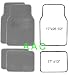 A Set of 4 Universal Fit Plush Carpet Floor Mats for Cars - Silver