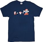 Nintendo Super Mario Chasing Mushroom Navy Blue T-Shirt