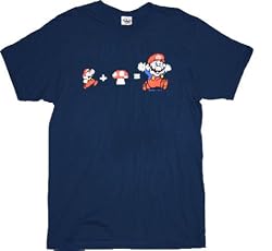 Nintendo Super Mario Chasing Mushroom Navy Blue T-Shirt