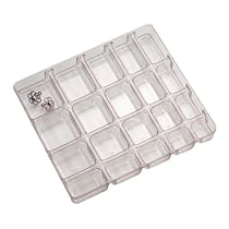 InterDesign Small Linus Jewelry Box Tray 1, Clear