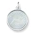 Sterling Silver Weimaraner Disc Charm with 20 inch Sterling Silver Chain