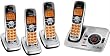 Uniden DECT 6.0 Silver Cordless Digital Answering System with Caller ID and Four Handsets (DECT1580-4)