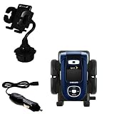Samsung SPH-A920 Car Cup Holder with Car Charger - Uses Gomadic TipExchange